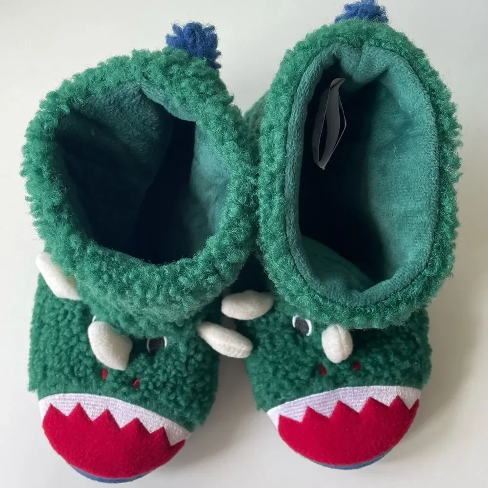 Kids Green Dino booties Sz 13-1